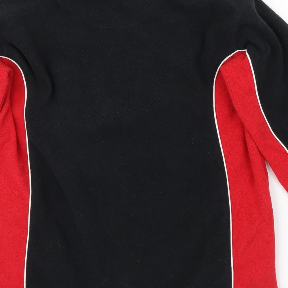 Tombo Mens Black Pullover Jumper Size M - RED SIDE PANALS
