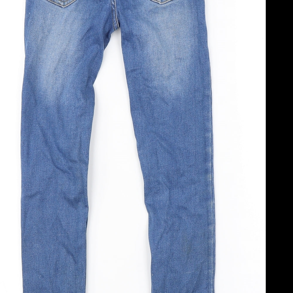 Brand and care label for denim co girls’ blue skinny jeans, size 9-10, years