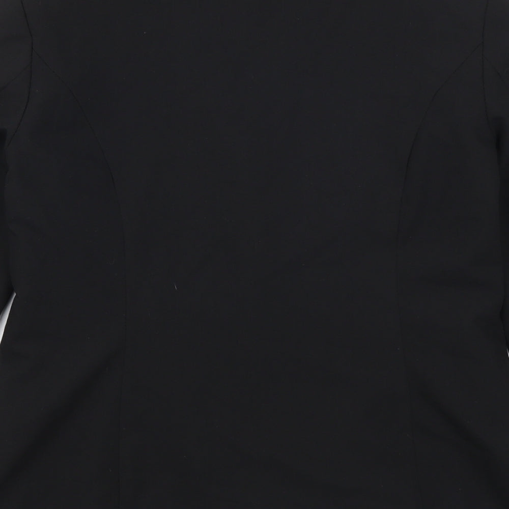 Brand and care label for Fransa women’s black jacket suit jacket, size UK 8