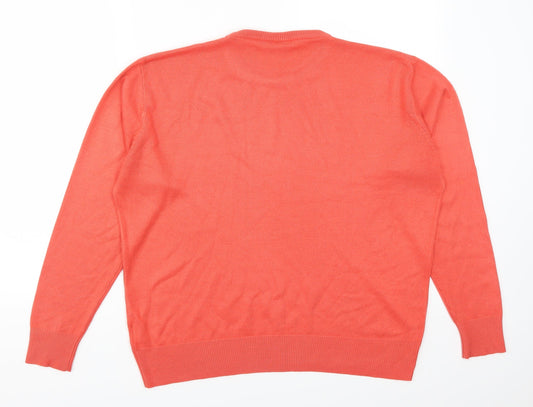 Paoluc Womens Pink Pullover Jumper Size L