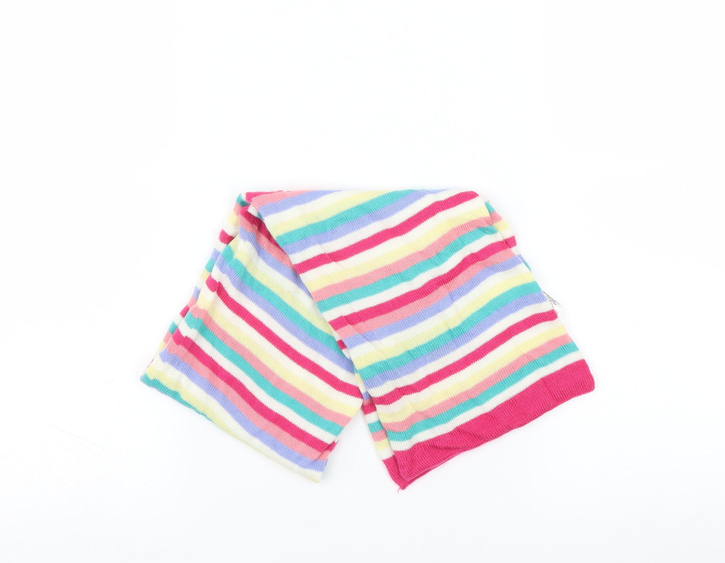 Additional front view of Mothercare girls’ multicoloured striped scarf scarves & wraps one size
