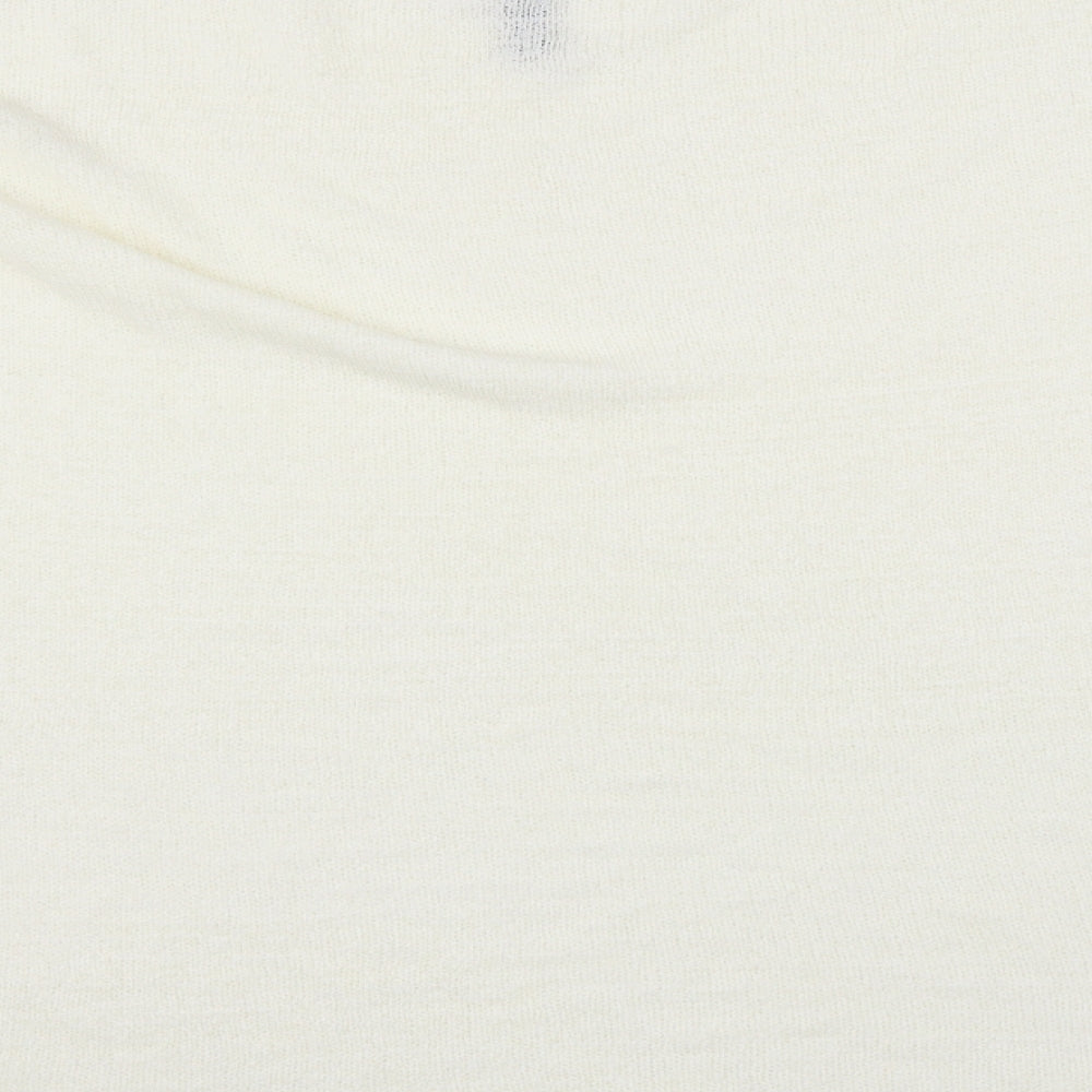 Brand and care label for Divided by H&M women’s ivory jumper, size L