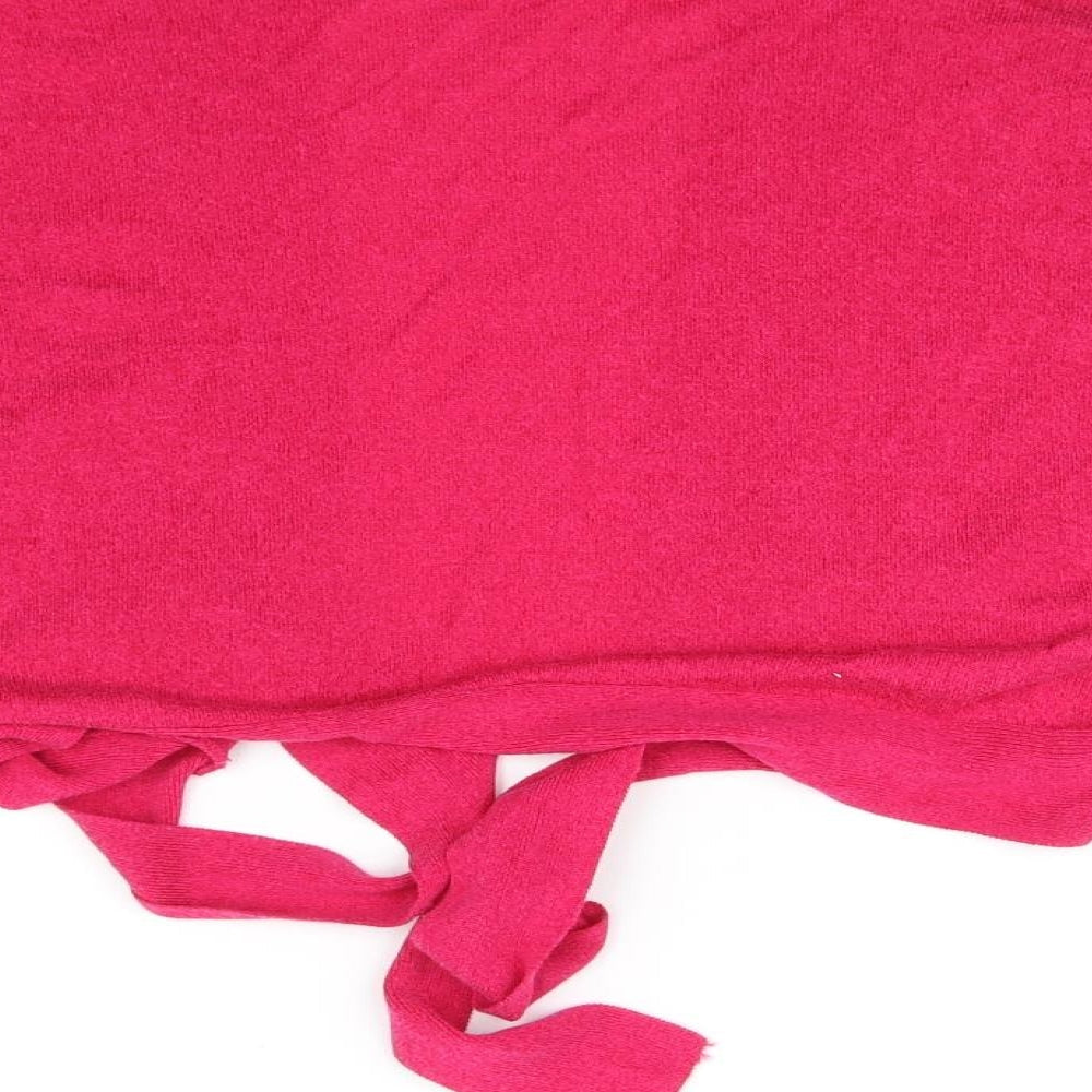 Brand and care label for Just Elegance women’s pink cardigan jumper, size M