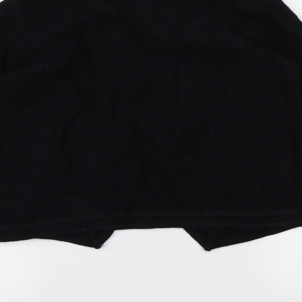 Brand and care label for Monoprix Autreton women’s black knit cardigan jumper, size S