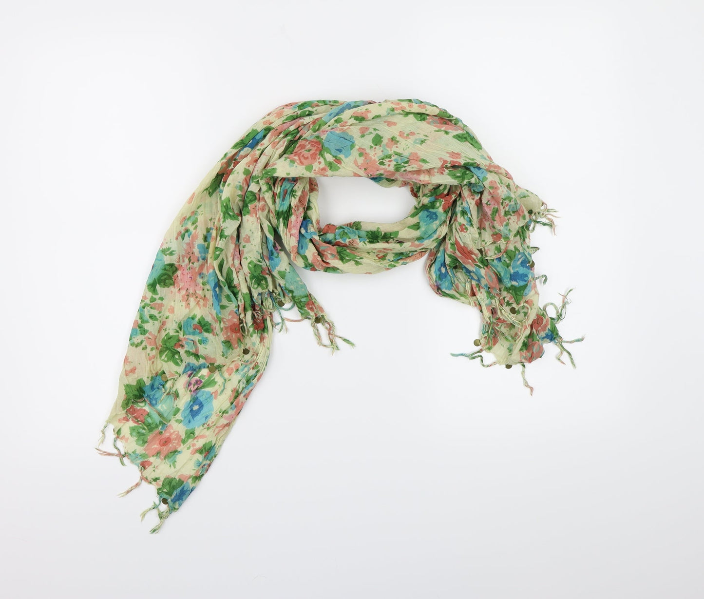 Preworn Womens Multicoloured Floral Scarf