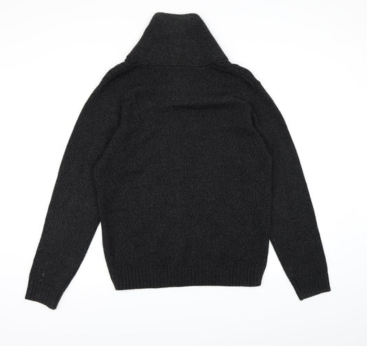 ACW85 Mens Grey Knit Pullover Jumper Size M