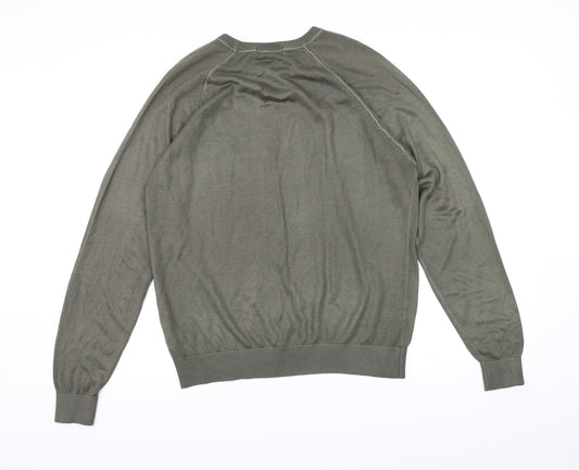Marks and Spencer Mens Brown Knit Pullover Jumper Size M