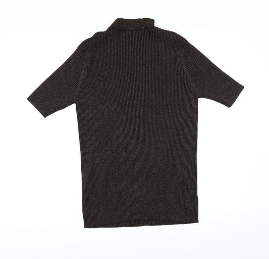 New Look Womens Brown Knit Pullover Jumper Size 18