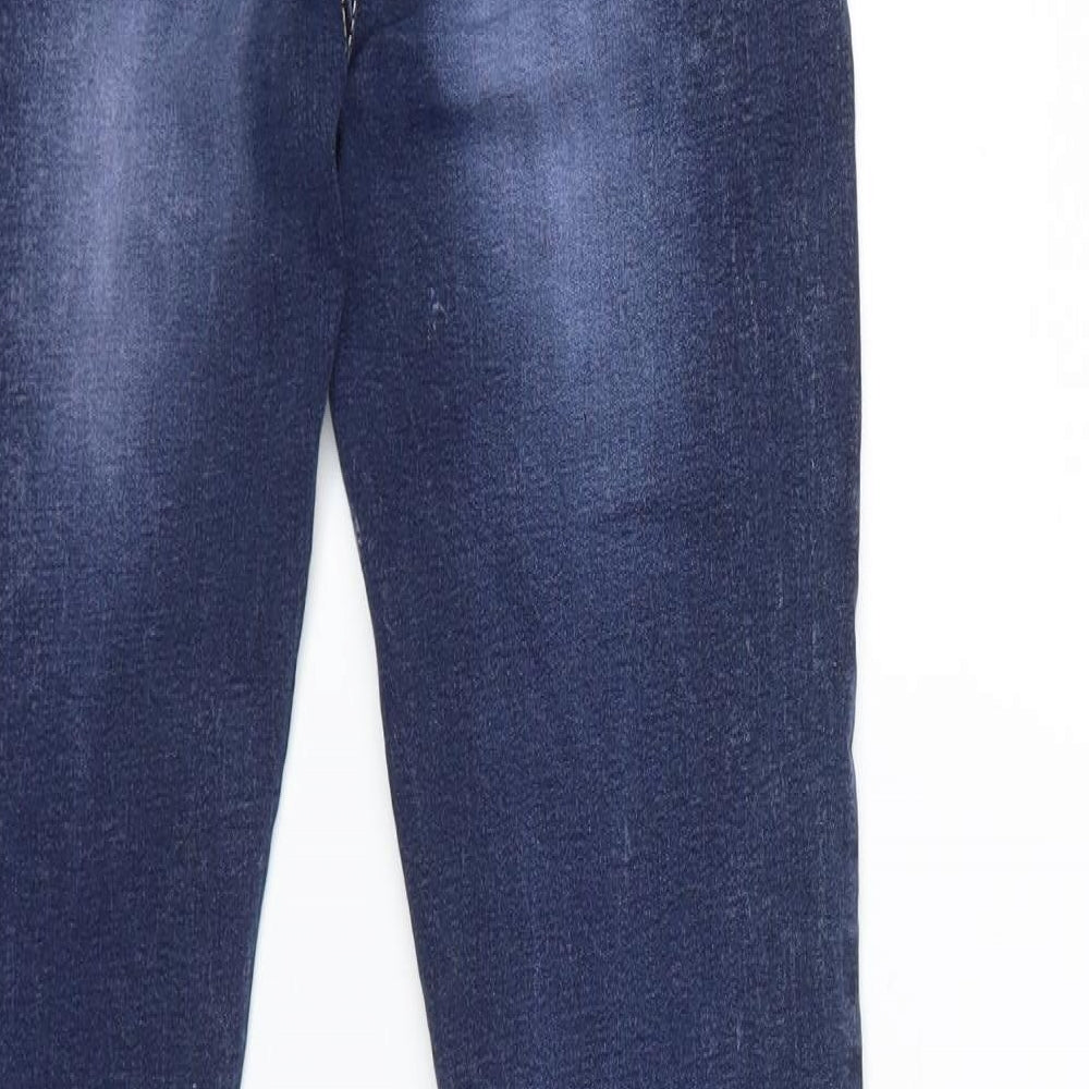 Brand and care label for Fashion Jeans women’s blue denim skinny jeans, size UK 26, in, 30-inch leg
