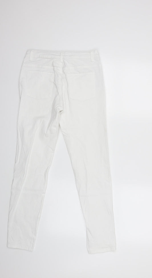 Preworn Womens White Denim Skinny Jeans Size 26 in L28 in