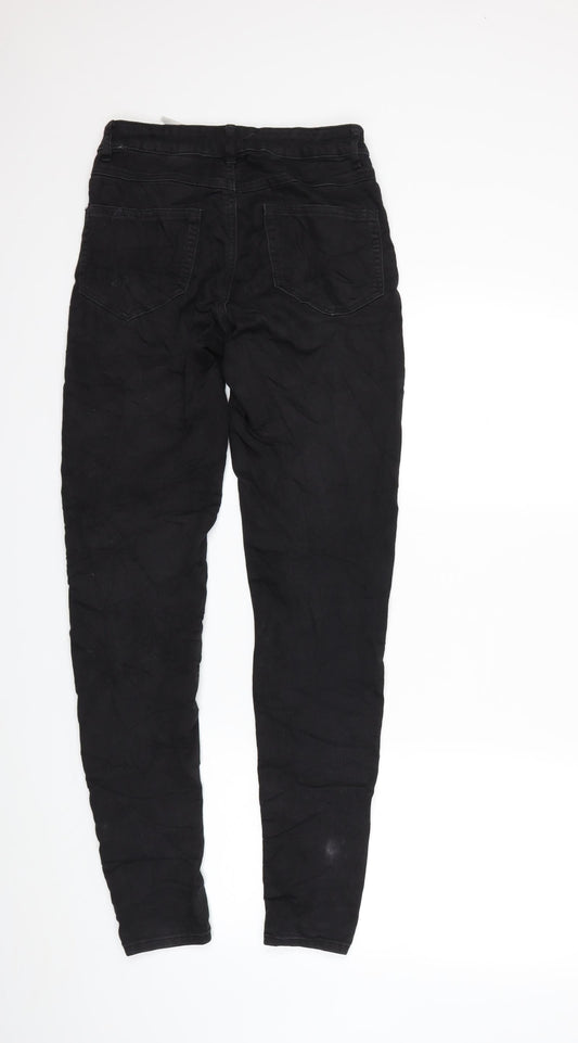 villa Womens Black Denim Skinny Jeans Size S L30 in
