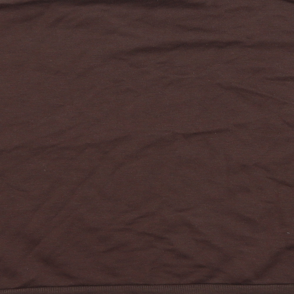 Brand and care label for Primark women’s brown pullover sweatshirt, size UK 10