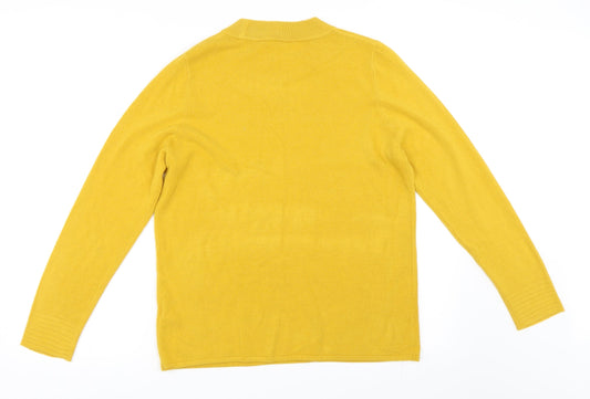 Bonmarché Womens Yellow Pullover Jumper Size 14
