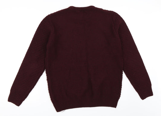 Cedar Wood State Mens Red Pullover Jumper Size M