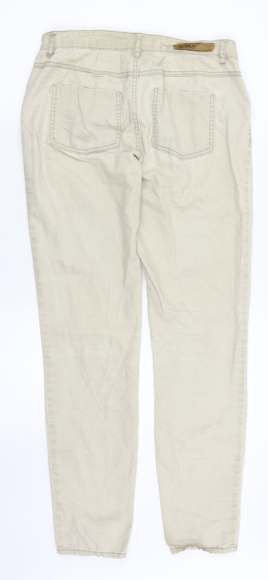 Only Womens Beige Denim Straight Jeans Size M L29 in