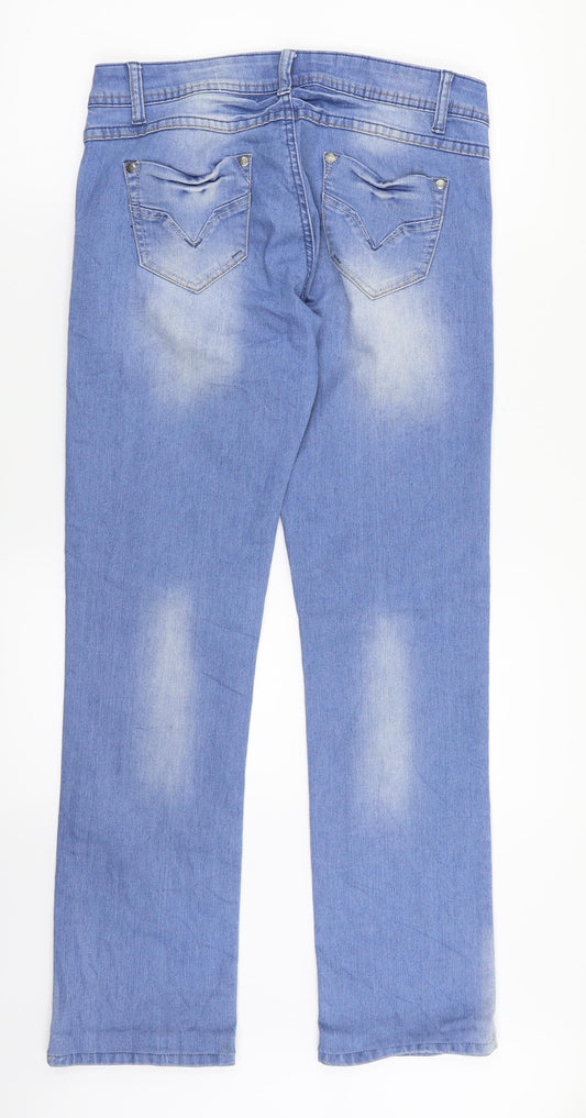 Red Pepper Womens Blue Denim Straight Jeans Size 30 in L31 in