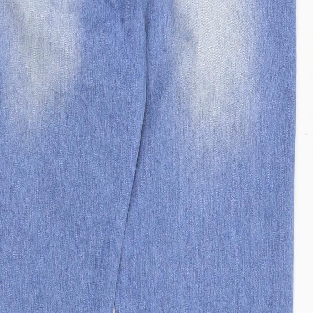 Brand and care label for Red Pepper women’s blue denim straight jeans, size UK 30, in, 31-inch leg