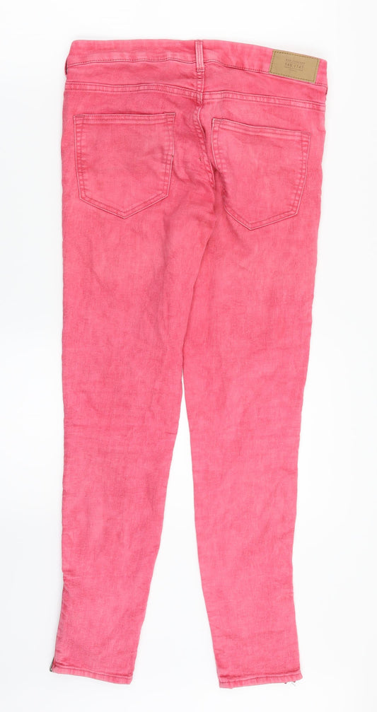 H&M Womens Pink Denim Skinny Jeans Size 8 L26 in