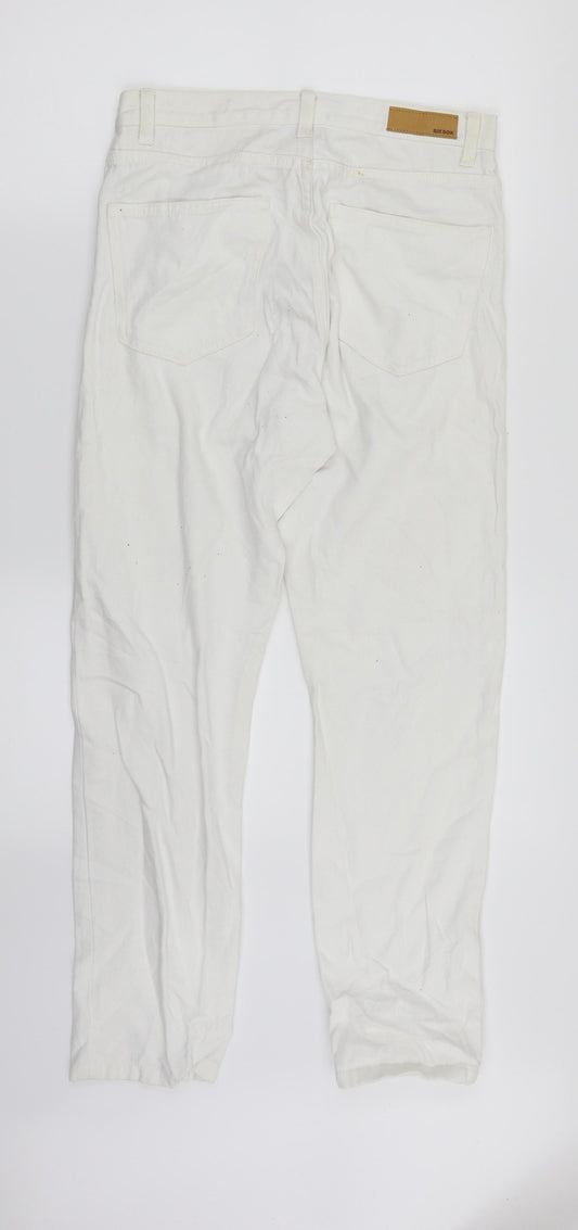 Bik Bok Womens White Denim Straight Jeans Size S L27 in