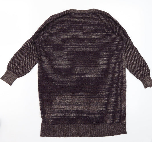 Gap Womens Purple Striped Pullover Jumper Size S