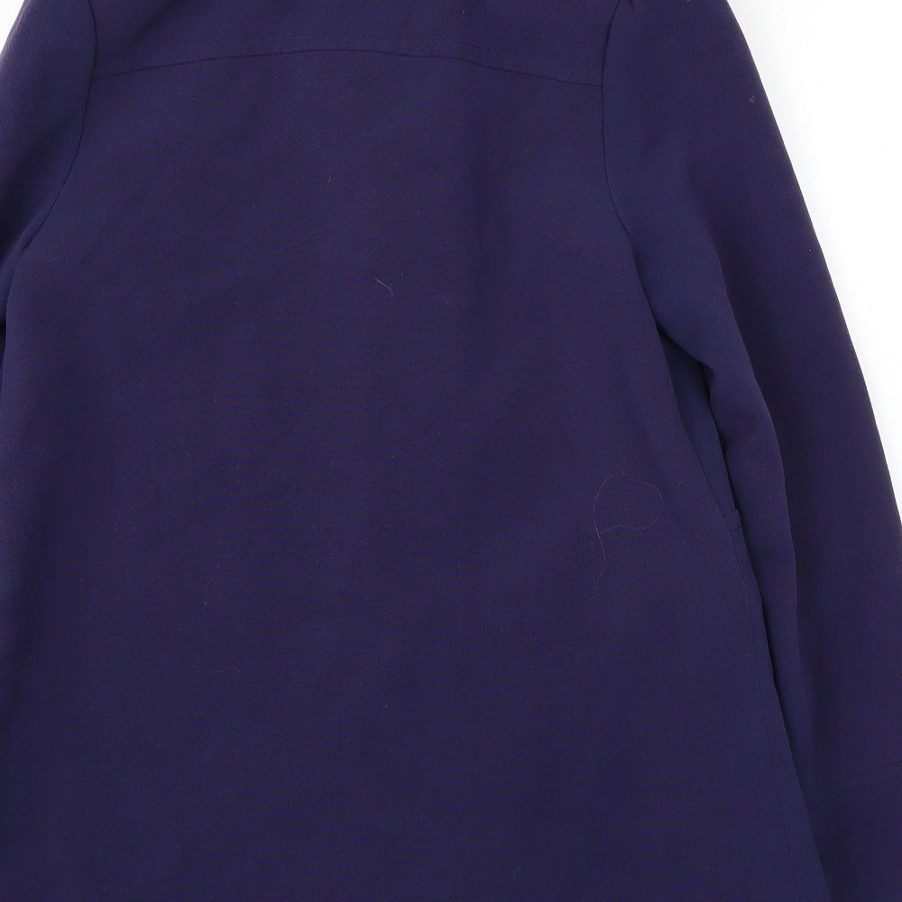 Brand and care label for Papaya women’s purple jacket coat, size UK 8