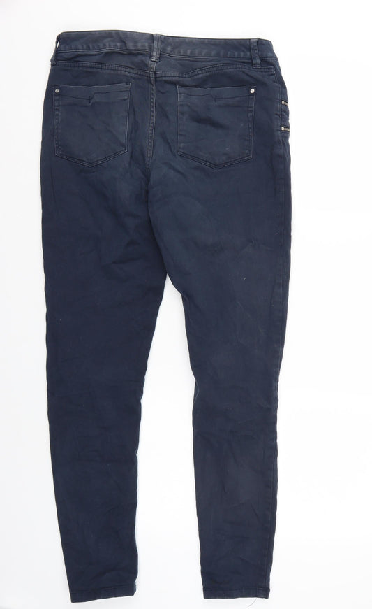F&F Womens Blue Skinny Jeans Size 10 L28 in