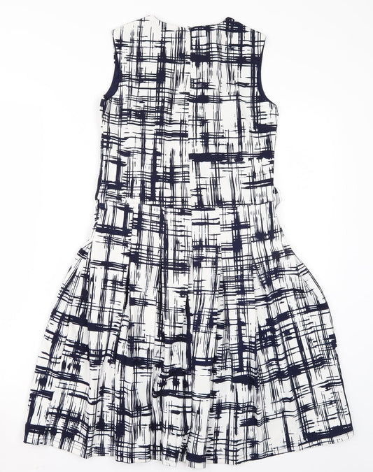 Air girl Womens White Geometric A-Line Size 8