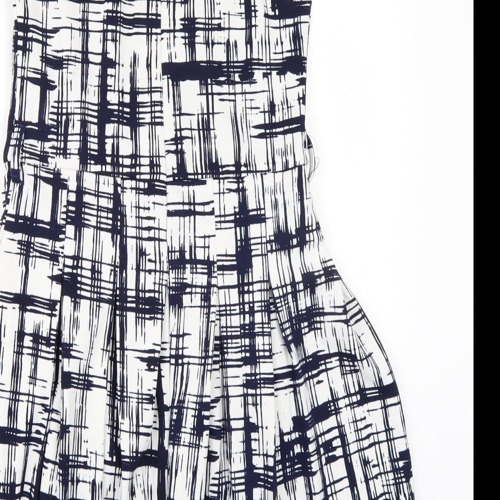 Air girl Womens White Geometric A-Line Size 8