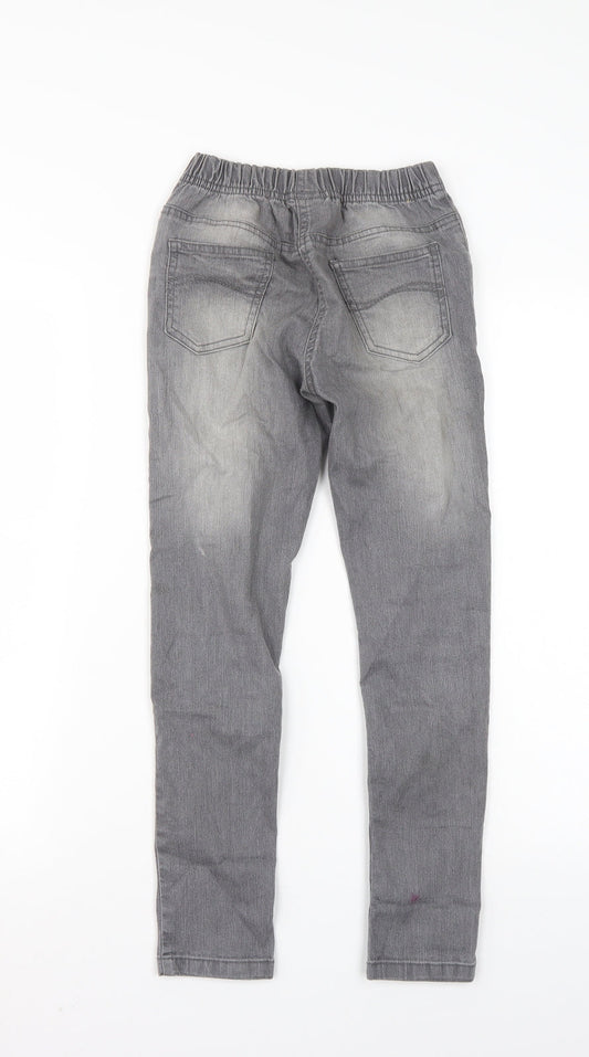 L&D Girls Grey Skinny Jeans Size 9-10 Years