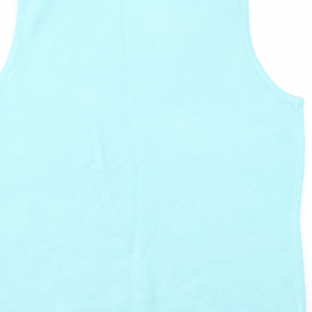 Bonmarché Womens Blue Rayon Basic T-Shirt Size L