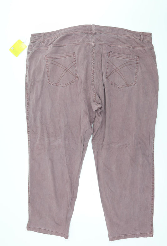 Gina Benotti Womens Purple Cropped Trousers Size 42 in L26 in