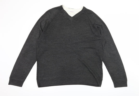 Burton Mens Grey Knit Pullover Jumper Size L