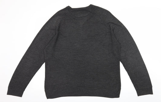 Burton Mens Grey Knit Pullover Jumper Size L