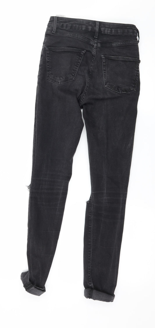 Topshop Womens Black Denim Skinny Jeans Size 26 in L34 in
