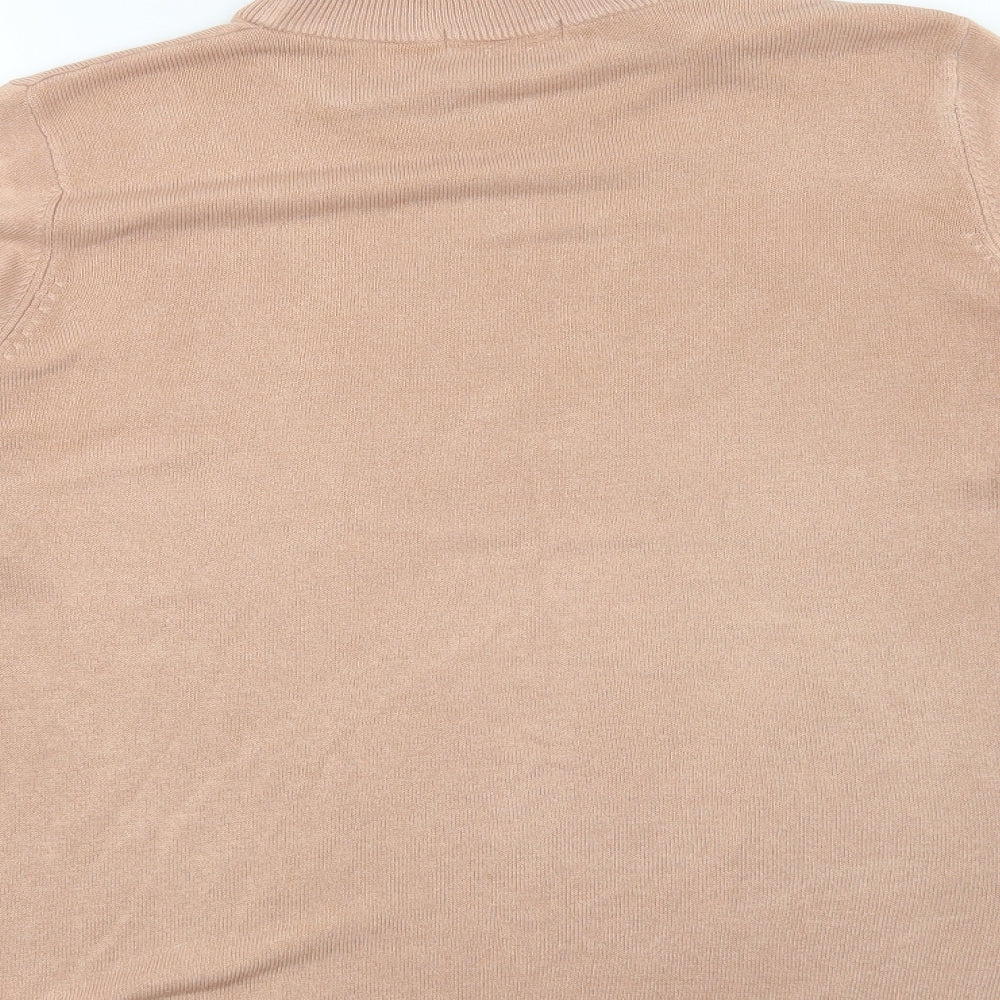 Brand and care label for Marks & Spencer women’s pink jumper, size UK 16