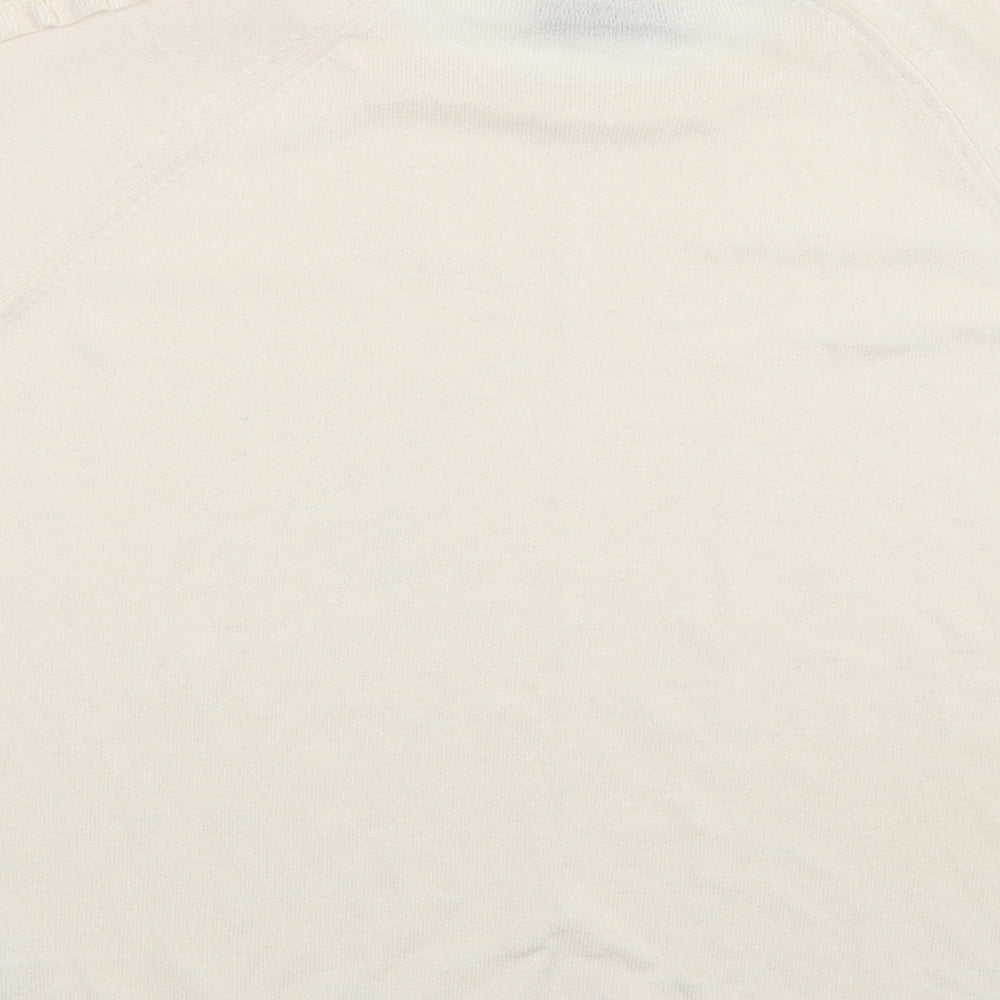 Marks and Spencer Womens White Knit Pullover Jumper Size 12