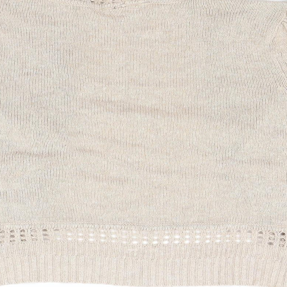 Wallis Womens Beige Knit Shrug Jumper Size S