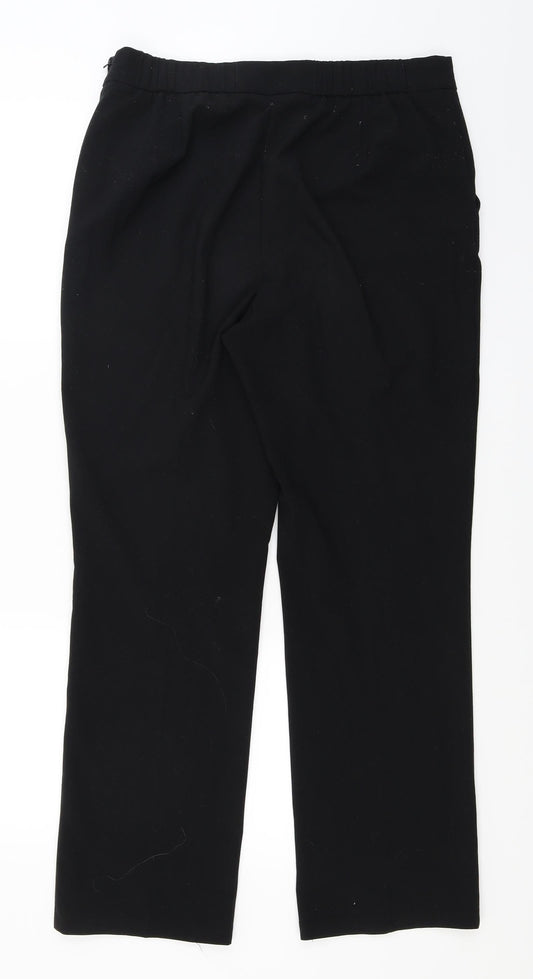 Marks and Spencer Womens Black Trouser Suit Suit Top Size 12 L28 in - side fastening