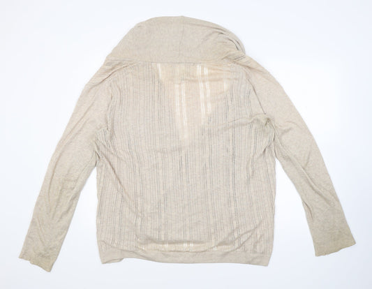River Island Mens Beige Knit Cardigan Jumper Size M