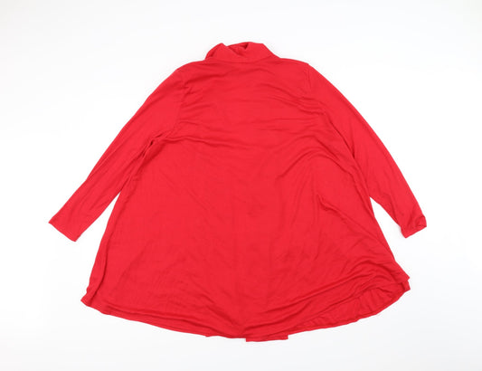 IQ Womens Red Cardigan Jumper Size 10