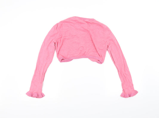MW Girls Pink Cardigan Jumper Size 11-12 Years