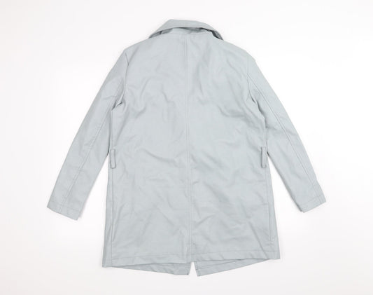 PRETTYLITTLETHING Womens Grey Overcoat Coat Size 6