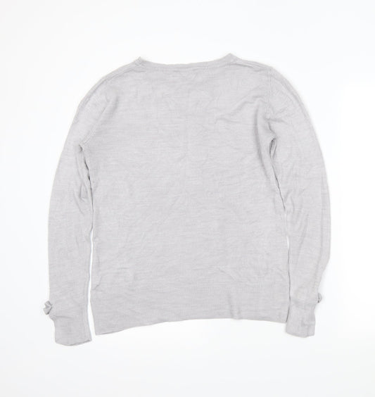 Dorothy Perkins Womens Grey Tunic Jumper Size 12