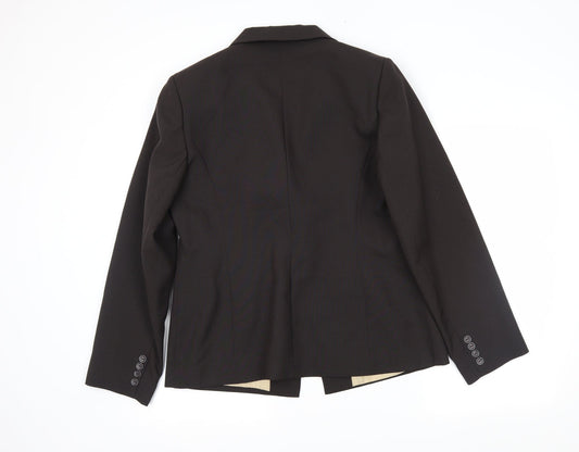 NL Collection Womens Brown Jacket Blazer Size 16