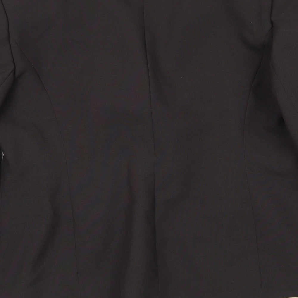 Brand and care label for NL Collection women’s brown jacket blazer, size UK 16