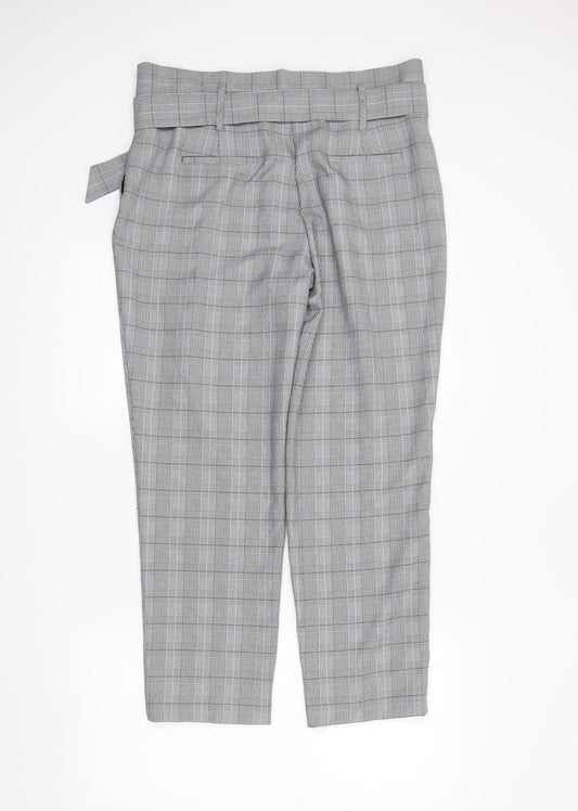 Dorothy Perkins Womens Black Plaid Trousers Size 14 L26 in
