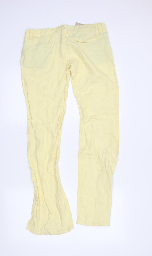 FREEMAN T. PORTER Womens Yellow Trousers Size 28 in L32 in