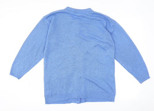 Lana Womens Blue Cardigan Jumper One Size