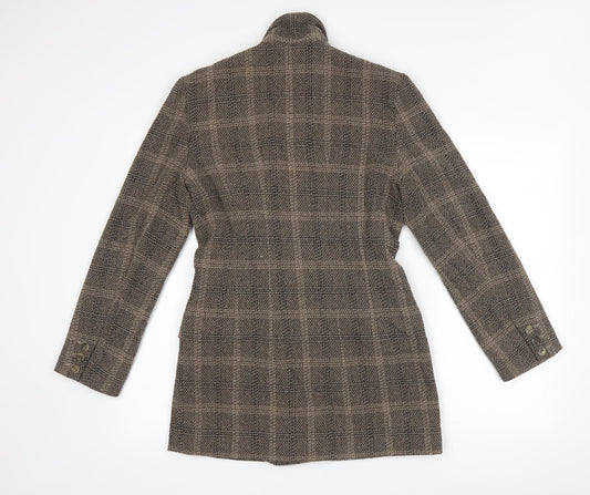 Wallis Womens Brown Check Jacket Suit Jacket Size 8