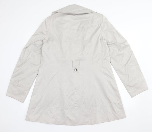 Evans Womens Grey Overcoat Coat Size 16